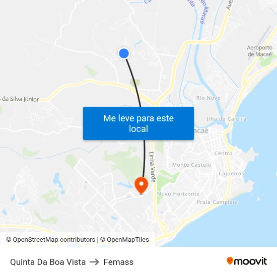 Quinta Da Boa Vista to Femass map