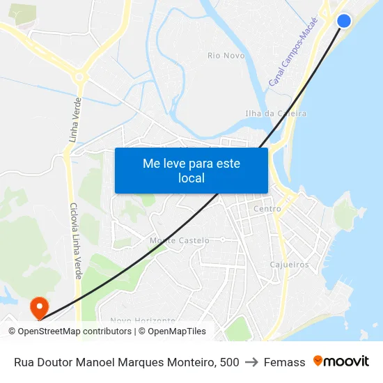 Rua Doutor Manoel Marques Monteiro, 500 to Femass map