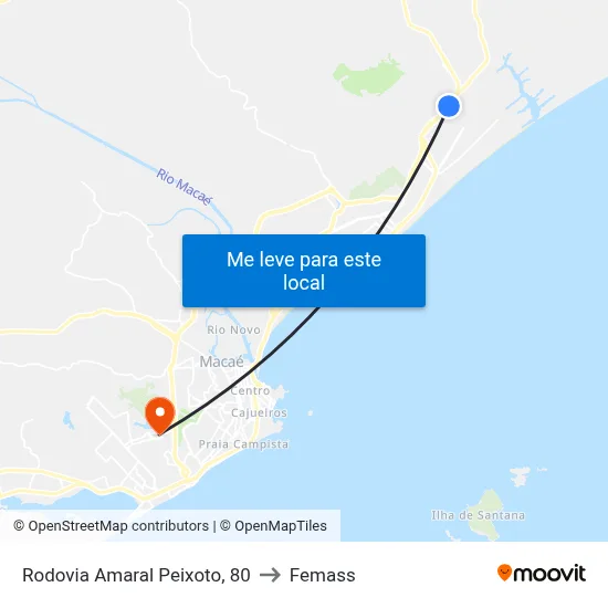 Rodovia Amaral Peixoto, 80 to Femass map