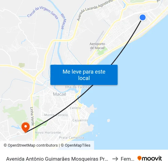 Avenida Antônio Guimarães Mosqueiras Próximo Ao 1323 to Femass map