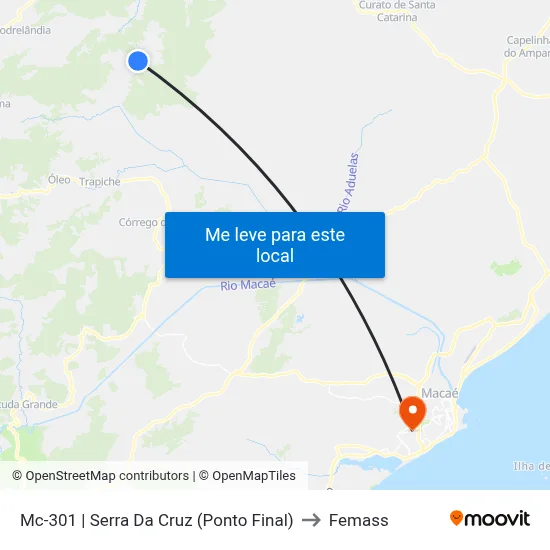 Mc-301 | Serra Da Cruz (Ponto Final) to Femass map