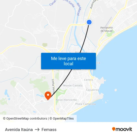 Avenida Itaúna to Femass map