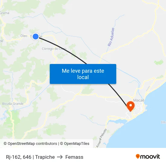 Rj-162, 646 | Trapiche to Femass map