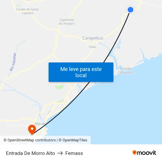Entrada De Morro Alto to Femass map