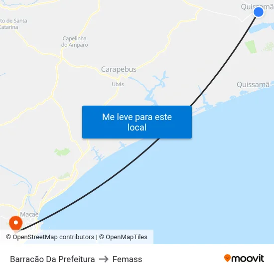 Barracão Da Prefeitura to Femass map