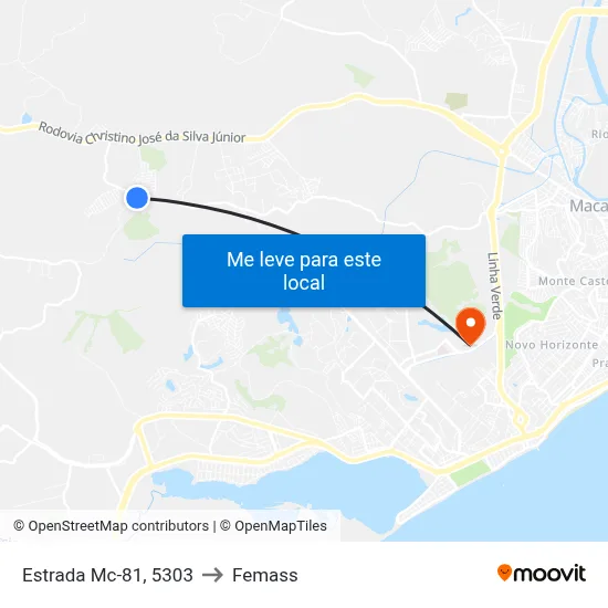 Estrada Mc-81, 5303 to Femass map