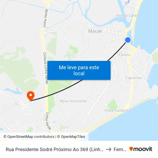 Rua Presidente Sodré Próximo Ao 369 (Linhas Municipais) to Femass map