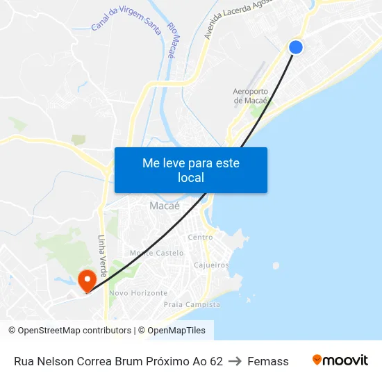 Rua Nelson Correa Brum Próximo Ao 62 to Femass map