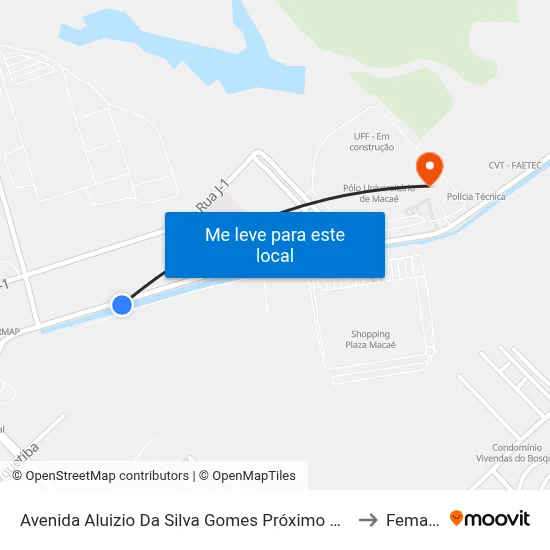 Avenida Aluizio Da Silva Gomes Próximo Ao 99 to Femass map