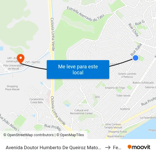 Avenida Doutor Humberto De Queiroz Matoso Próximo Ao 290 to Femass map