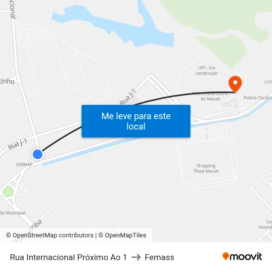 Rua Internacional Próximo Ao 1 to Femass map