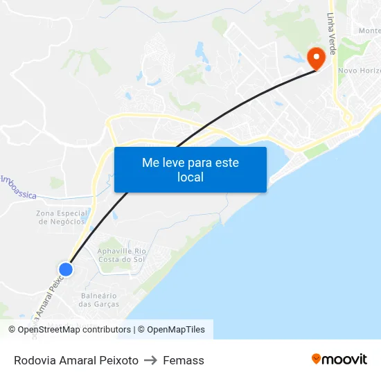 Rodovia Amaral Peixoto to Femass map