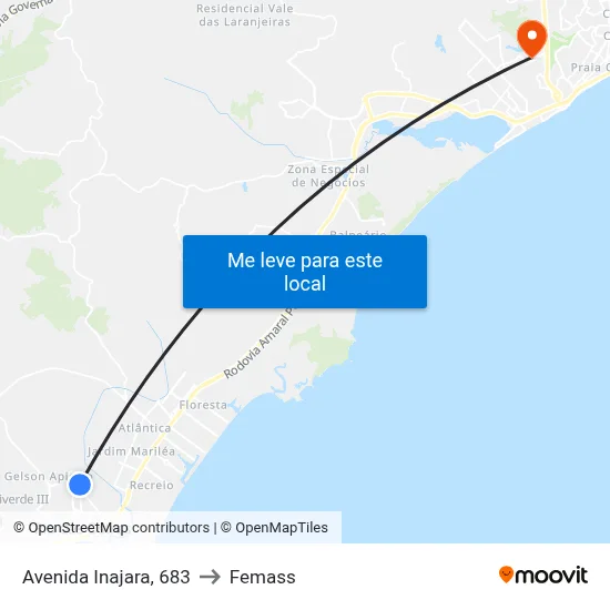 Avenida Inajara, 683 to Femass map
