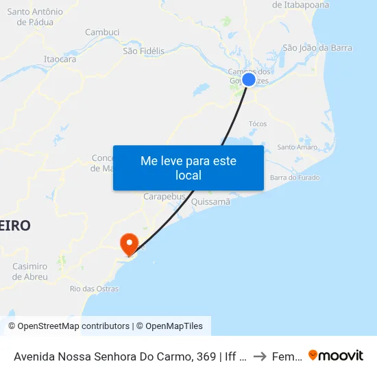 Avenida Nossa Senhora Do Carmo, 369 | Iff (Sentido Centro) to Femass map