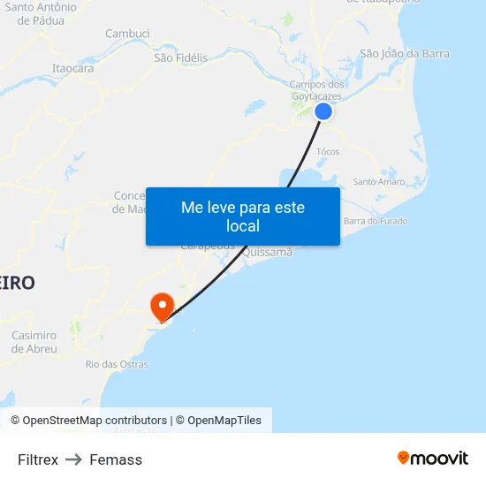 Filtrex to Femass map