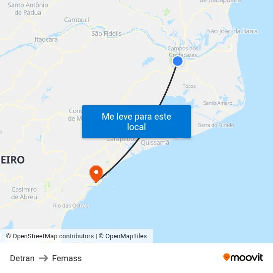 Detran to Femass map