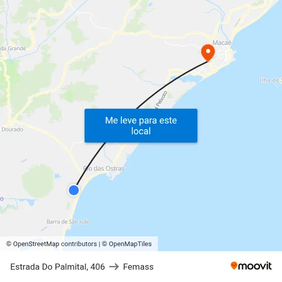 Estrada Do Palmital, 406 to Femass map