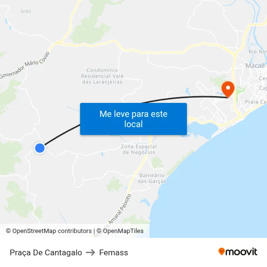 Praça De Cantagalo to Femass map
