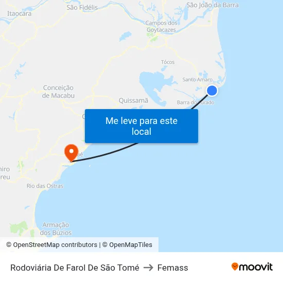 Rodoviária De Farol De São Tomé to Femass map