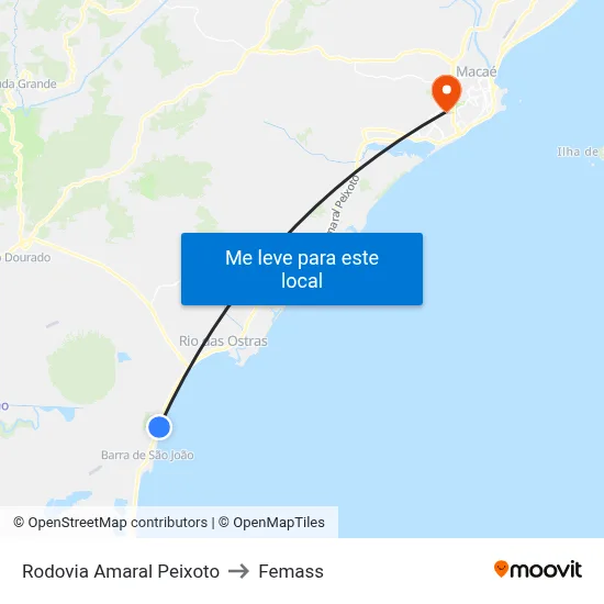 Rodovia Amaral Peixoto to Femass map