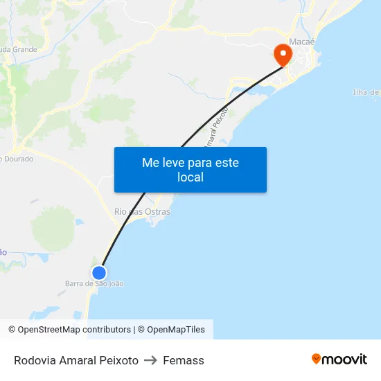 Rodovia Amaral Peixoto to Femass map