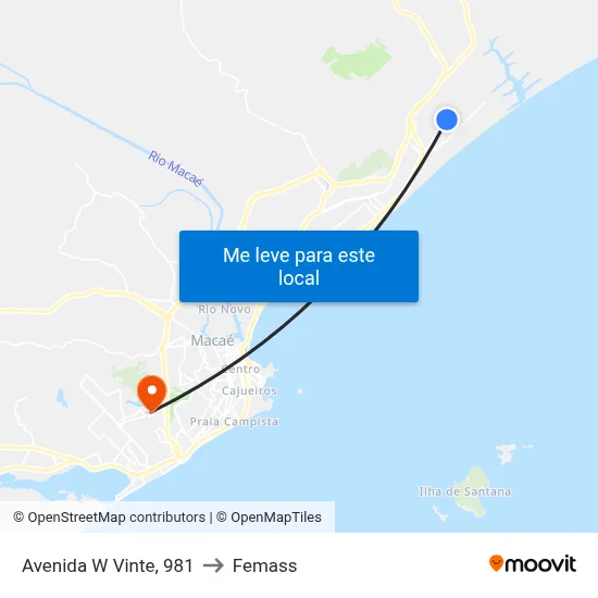Avenida W Vinte, 981 to Femass map