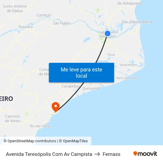 Avenida Teresópolis Com Av Campista to Femass map