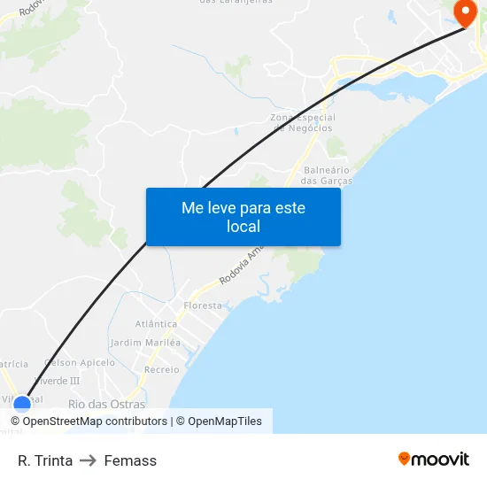 R. Trinta to Femass map