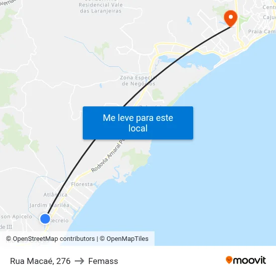 Rua Macaé, 276 to Femass map
