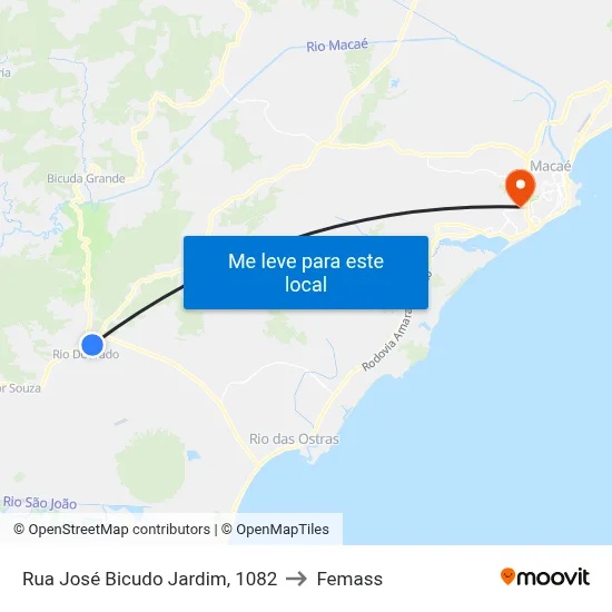 Rua José Bicudo Jardim, 1082 to Femass map