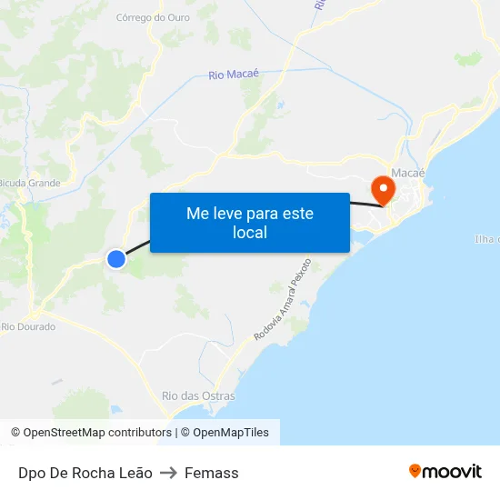 Dpo De Rocha Leão to Femass map
