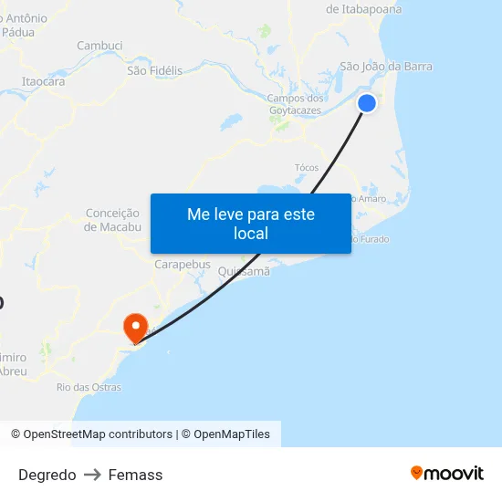 Degredo to Femass map