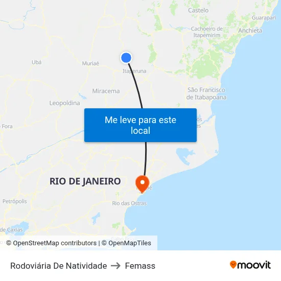 Rodoviária De Natividade to Femass map
