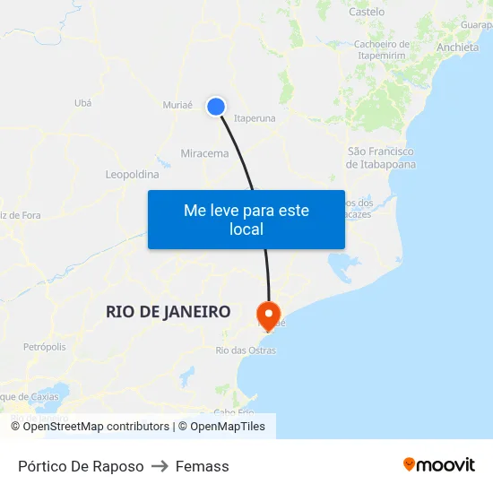 Pórtico De Raposo to Femass map