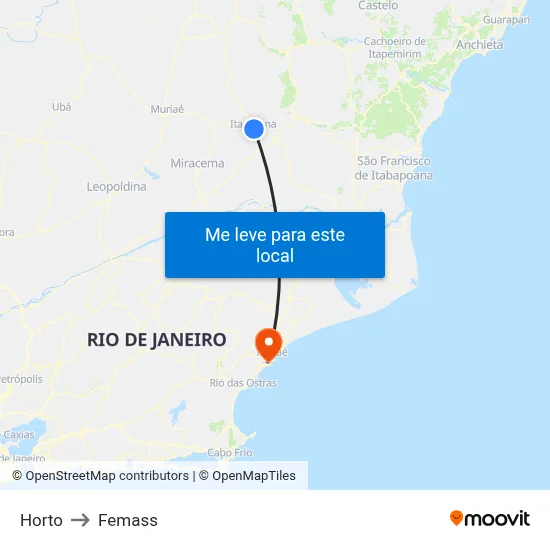 Horto to Femass map