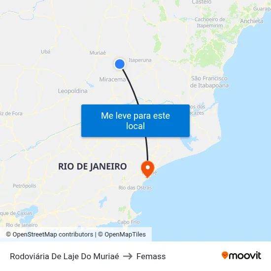 Rodoviária De Laje Do Muriaé to Femass map