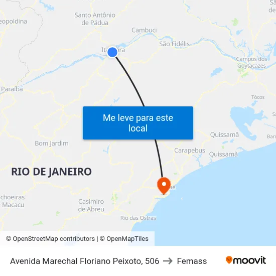 Avenida Marechal Floriano Peixoto, 506 to Femass map