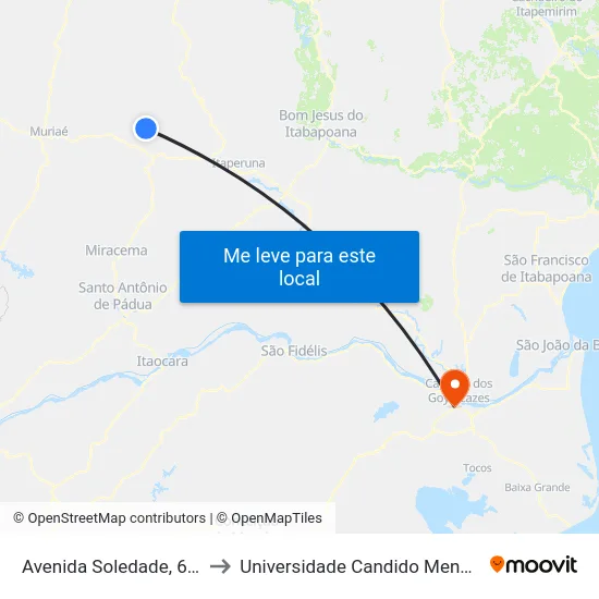 Avenida Soledade, 691 to Universidade Candido Mendes map