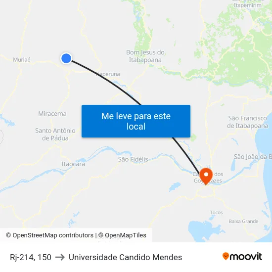 Rj-214, 150 to Universidade Candido Mendes map
