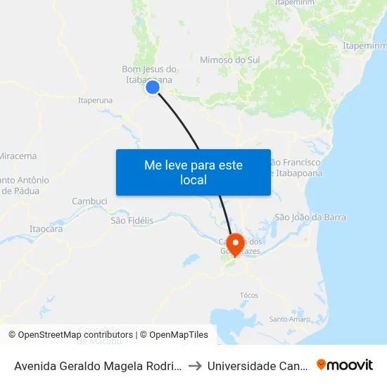 Avenida Geraldo Magela Rodrigues (Rj-186), 2710 to Universidade Candido Mendes map