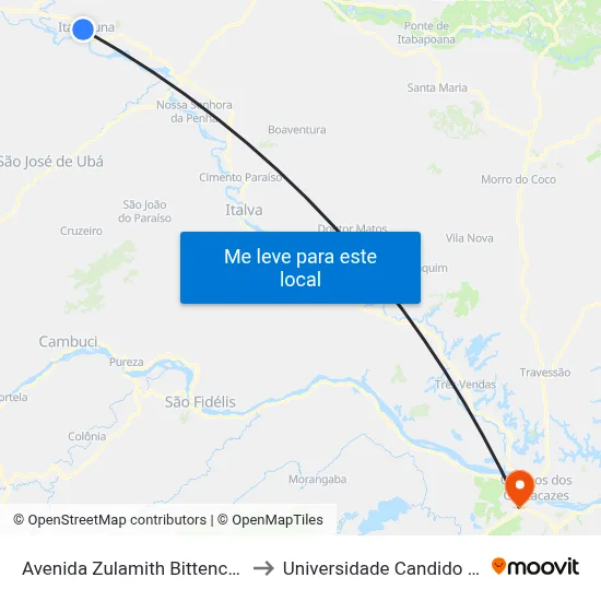 Avenida Zulamith Bittencourt, 138 to Universidade Candido Mendes map