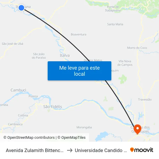 Avenida Zulamith Bittencourt, 362 to Universidade Candido Mendes map