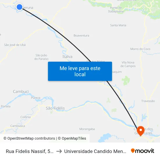 Rua Fidelis Nassif, 522 to Universidade Candido Mendes map