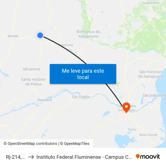 Rj-214, 150 to Instituto Federal Fluminense - Campus Campos Centro map