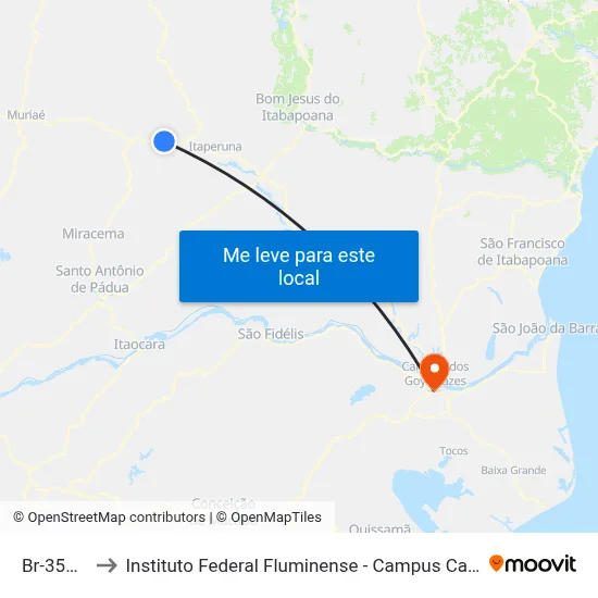 Br-356, 31 to Instituto Federal Fluminense - Campus Campos Centro map