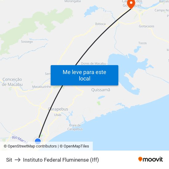 Sit to Instituto Federal Fluminense (Iff) map