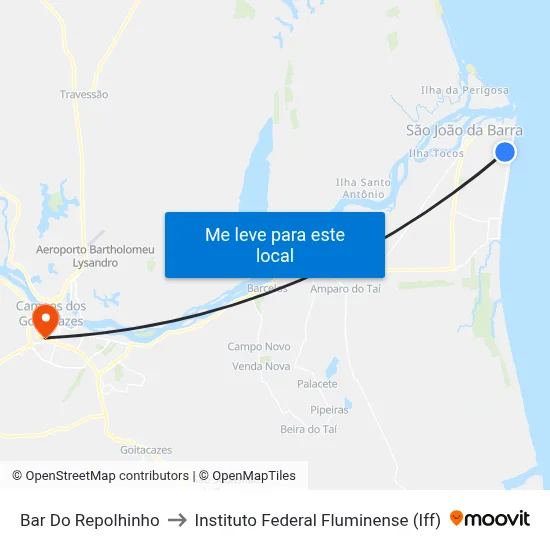 Bar Do Repolhinho to Instituto Federal Fluminense (Iff) map