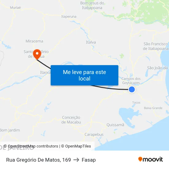 Rua Gregório De Matos, 169 to Fasap map