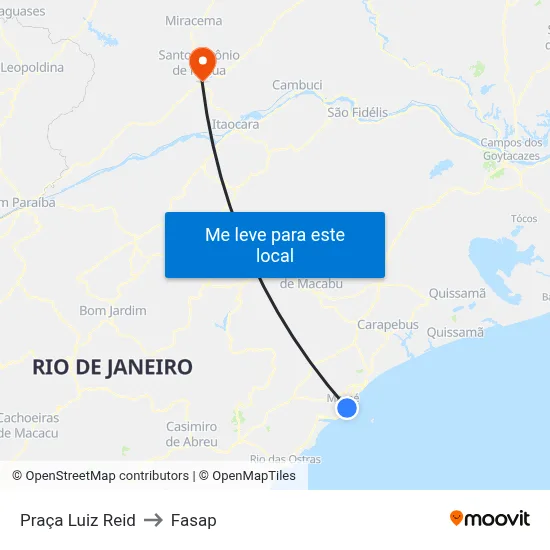 Praça Luiz Reid to Fasap map