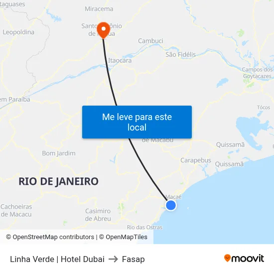 Linha Verde | Hotel Dubai to Fasap map